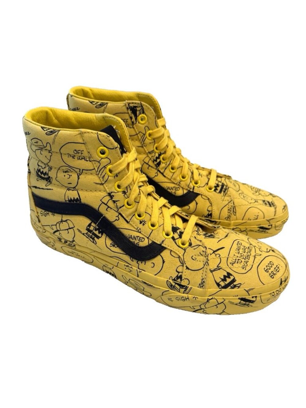 VANS PEANUTS Sneakers Charlie Brown Sneakers Sk8 Hi Maize Cartoon TV Size M10